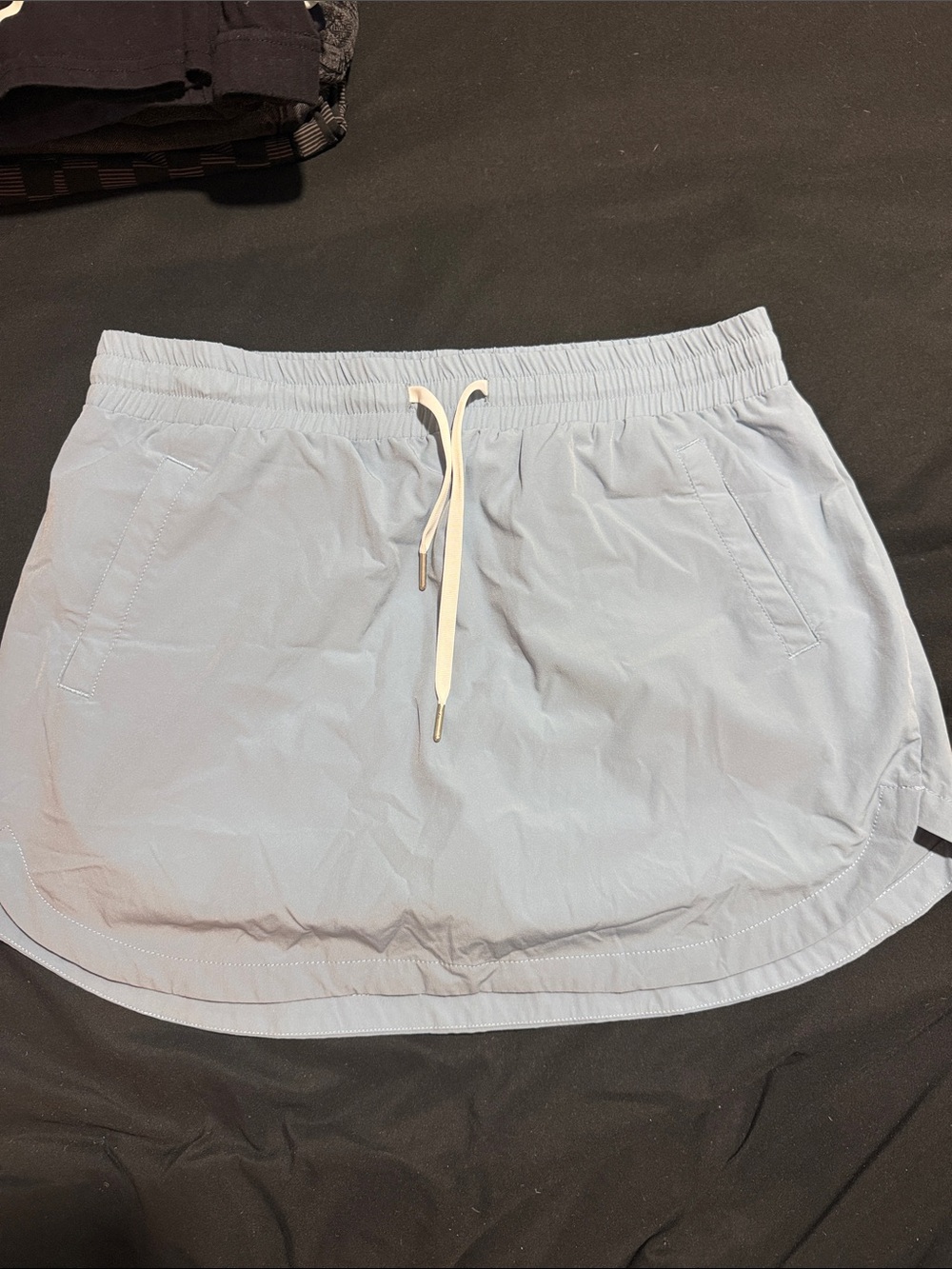 Light Blue Women's Athletic Skort with Drawstring